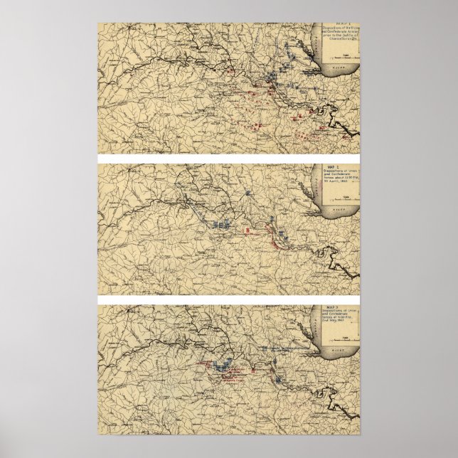 Póster Batalha de Chancellorsville (Frente)