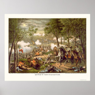 Póster Batalha de Chancellorsville por Kurz & por Allison
