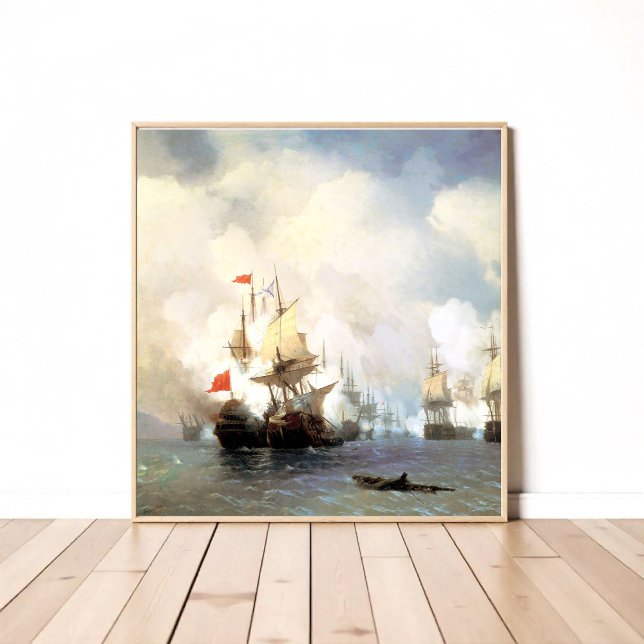 Poster Batalha de Chios, Ivan Aivazovsky (Criador carregado)