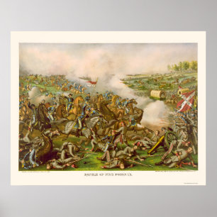 Poster Batalha de cinco forquilhas, VA 1865