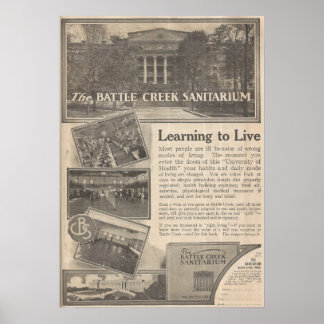 Poster Batalha de Creek Sanitarium, Michigan, 1913