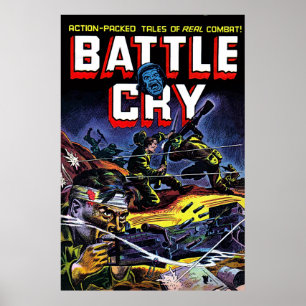 Poster Batalha de Cry 07 Guerra Histórias em quadrinhos V