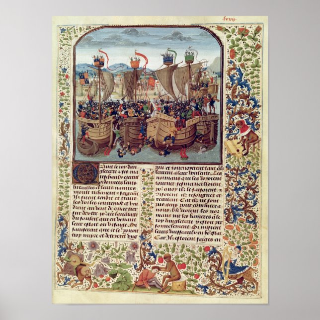 Poster Batalha de Ecluse, de "Froissart's Chronicle" (Frente)