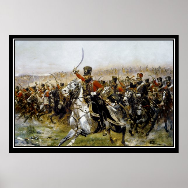Póster Batalha de Friedland 1807, Husars de Napoleão (Frente)
