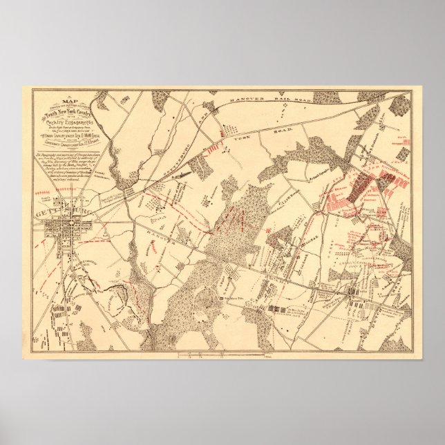 Poster Batalha de Gettysburg (Frente)