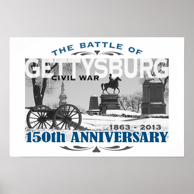 Poster Batalha de Gettysburg 150 Aniversário (Frente)