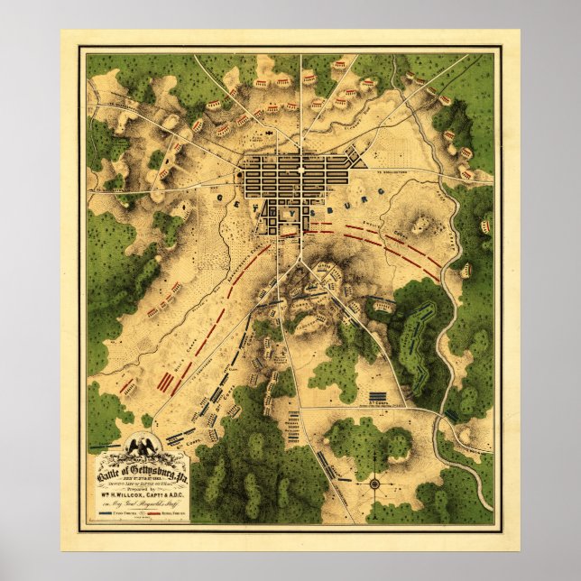 Póster Batalha de Gettysburg 7 (Frente)