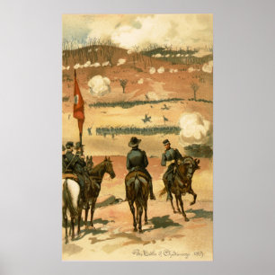 Poster Batalha de guerra civil de Chattanooga americana