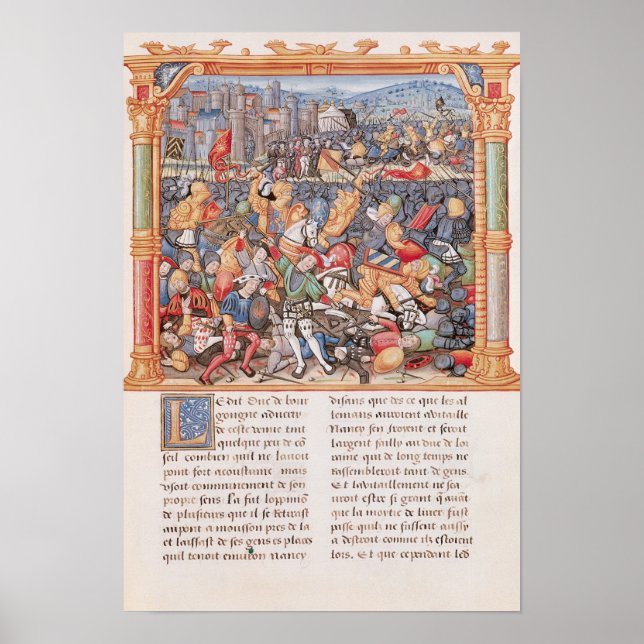 Póster Batalha de Nancy em 1477 (Frente)