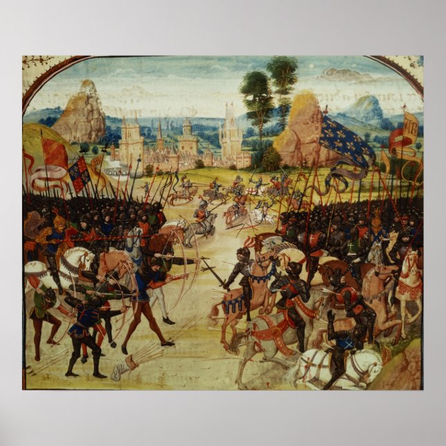 Póster Batalha de Poitiers, do Carrinho de Froissart (Frente)