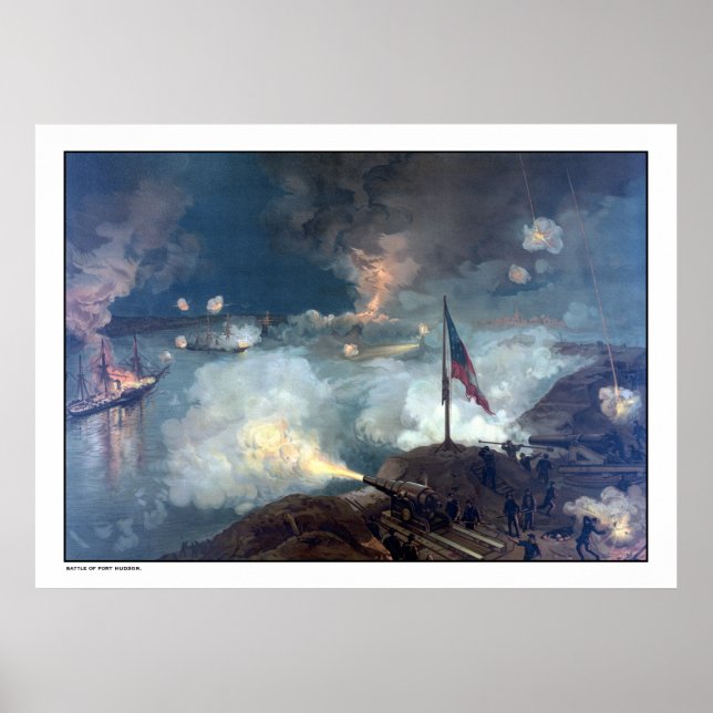 Póster Batalha de Port Hudson - Guerra Civil (Frente)
