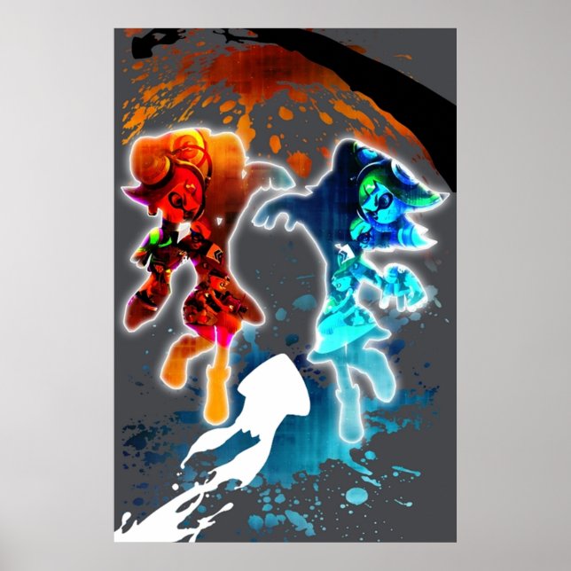 Poster Batalha de Splatoon (Frente)