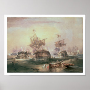 Póster Batalha de Trafalgar, o 21 de outubro de 1805