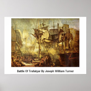 Póster Batalha de Trafalgar por Joseph William Turner