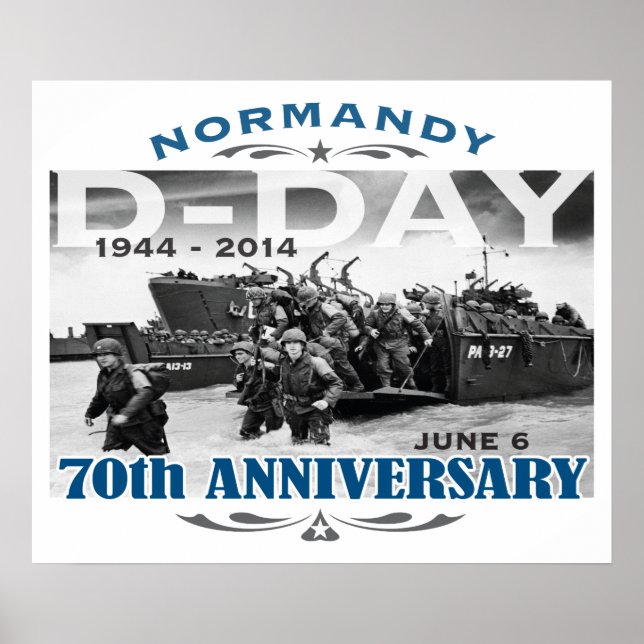 Poster Batalha do 70 de D-Day na Normandia (Frente)