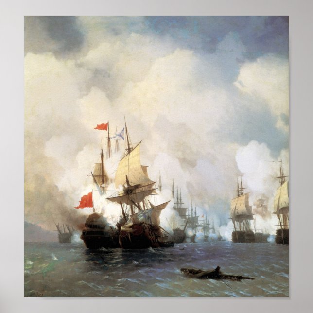 Póster Batalha do estreito de Chios (Frente)