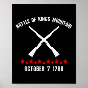 Poster Batalha Do Kings Mountain Revolucionario War 1780