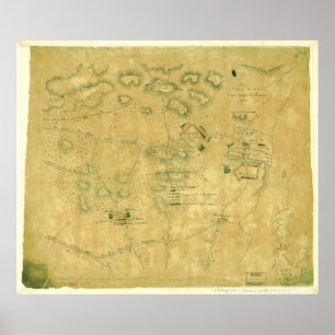 Póster Batalha do mapa revolucionário da guerra das