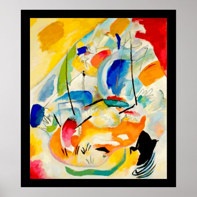 Poster Batalha do Mar de Kandinsky em 1913 (Frente)