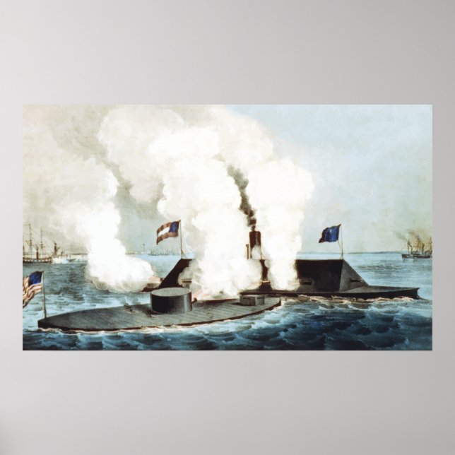 Póster Batalha do Monitor e de Merrimack (Frente)