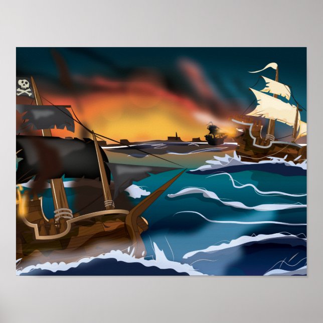 Póster Batalha do Navio Pirata! (Frente)