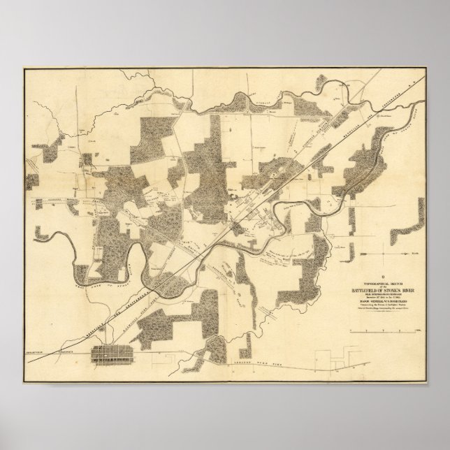 Póster Batalha do Rio das Pedras - Guerra Civil Panorâmic (Frente)