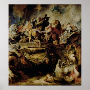 Poster Batalha dos Amazons e dos gregos, c.1617
