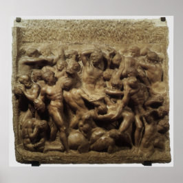 Póster Batalha dos Lapetos e Centauros por Michelangelo