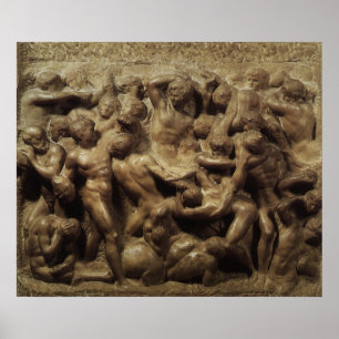 Póster Batalha dos Lápitas e Centauros por Michelangelo