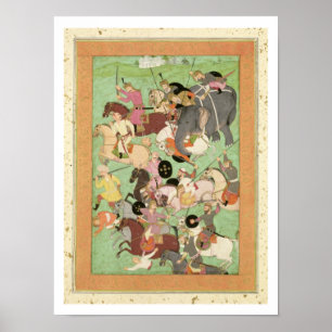 Póster Batalha entre as forças do Irã e de Turan, o mal