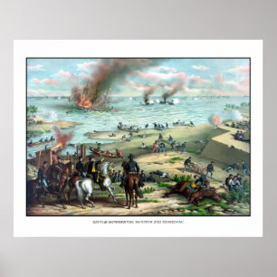 Póster Batalha entre o monitor e o Merrimac