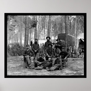 Poster Batalhão 1864 do engenheiro dos E.U.