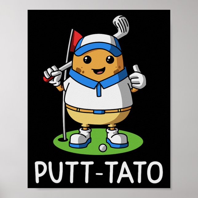 Poster Batata de Golfe Putt-tato Batata Jogador de Golfe  (Frente)