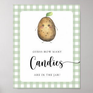 Poster Batata pequena - adivinhe quantos doces