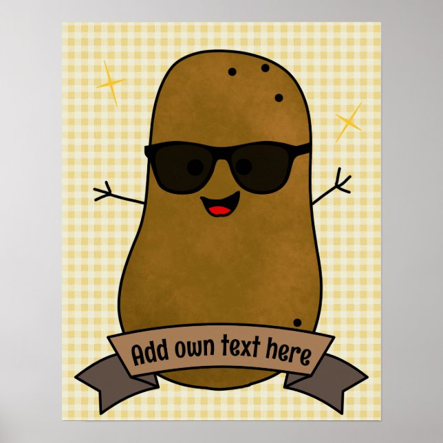 Poster Batata Personalizada Divertida Feliz e Legal  (Frente)