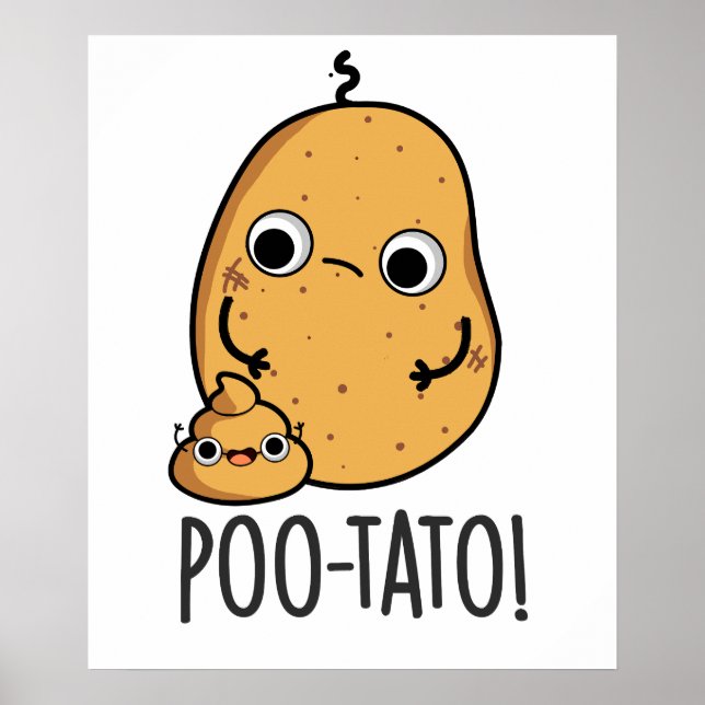 Poster Batata Piada de Legume Engraçado Cocô  (Frente)