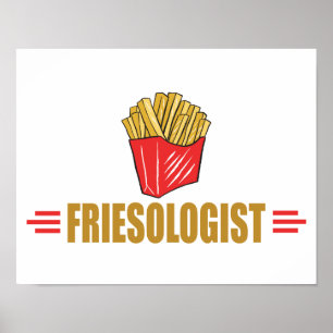 Póster Batatas Fritas Divertidas