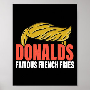 Poster Batatas Fritas Famosas de Donalds Tornam Batatas F
