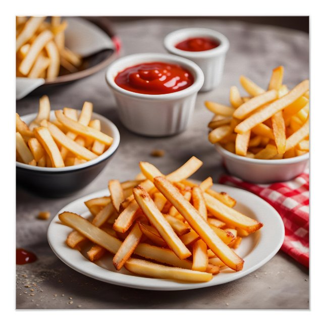 Póster Batatas Fritas & Ketchup (Frente)