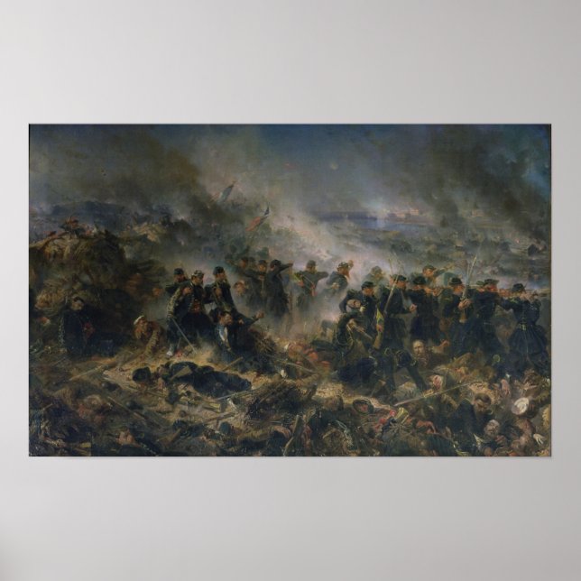 Poster Bateria de Gervais no cerco de Sebastopol (Frente)