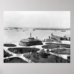 Poster Bateria & jardim velho do castelo