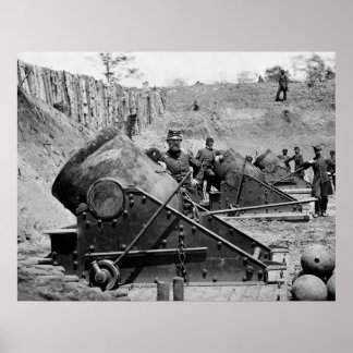 Poster Bateria Mortar Yorktown, 1860