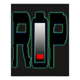 Póster Bateria RIP Zazzle Glossy Poster