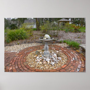 Poster Bath Bird, na Orman House, Apalachicola, Florid