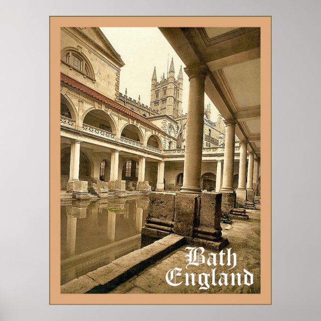 Poster Bath ~ England ~ Viagens vintage (Frente)
