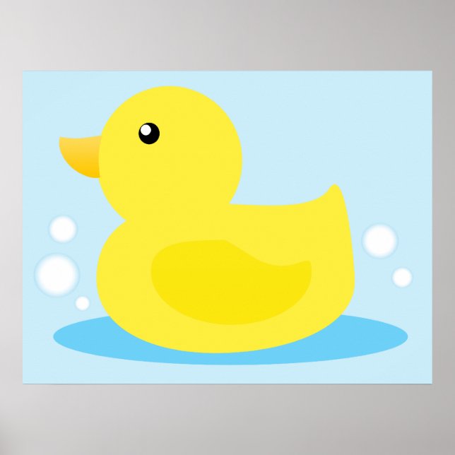Poster Bath Time Yellow Duck (Frente)