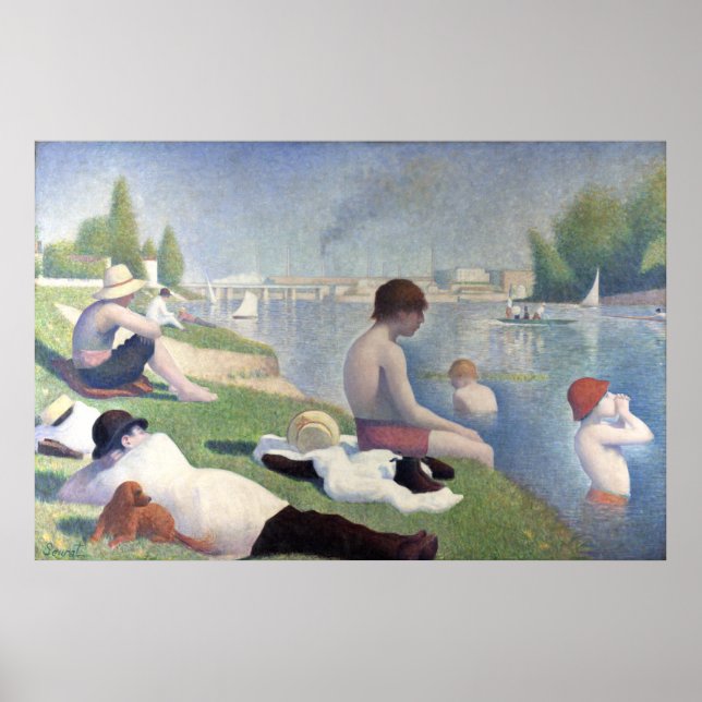 Poster Bathers em Asnieres, Georges Seurat (Frente)