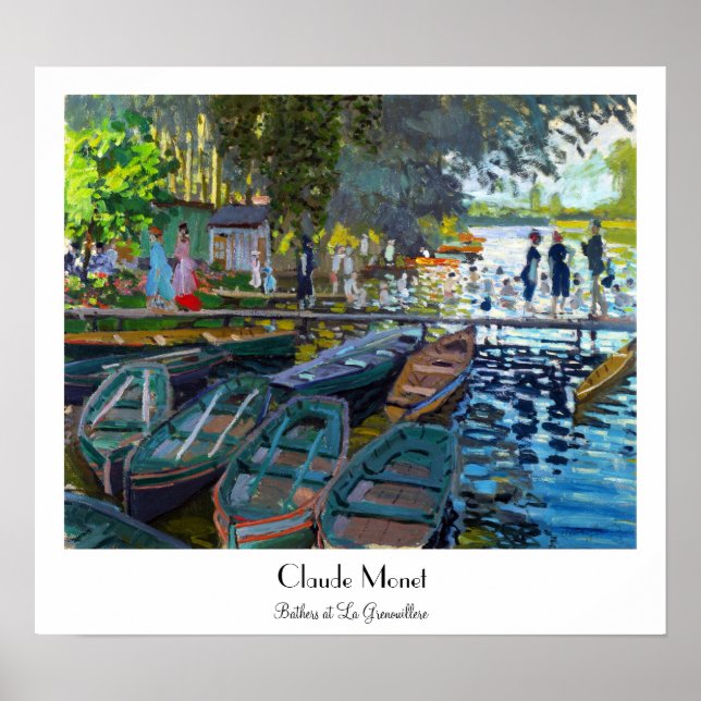 Poster Bathers em La Grenouillere Claude Monet (Frente)