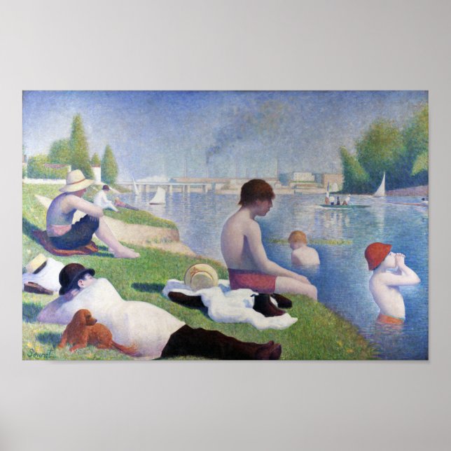 Poster Bathers in Asnieres, Seurat (Frente)