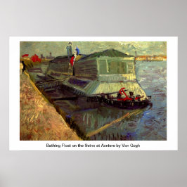 Póster Bathing Float no Sena em Asniere, por Van Gogh.